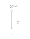 Lámpara de suspensión de techo PIOLI P0369-01A-F4