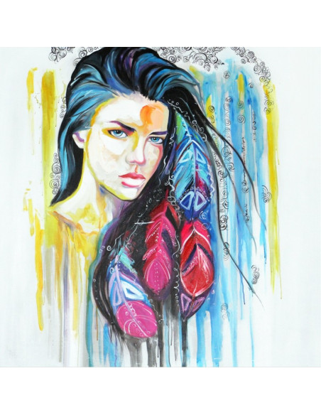 Painted canvas Tribe IR 1 | Figures